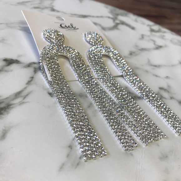 ‼️ Gorgeous Rhinestone Diamond Drop Earrings - Picture 6 of 8
